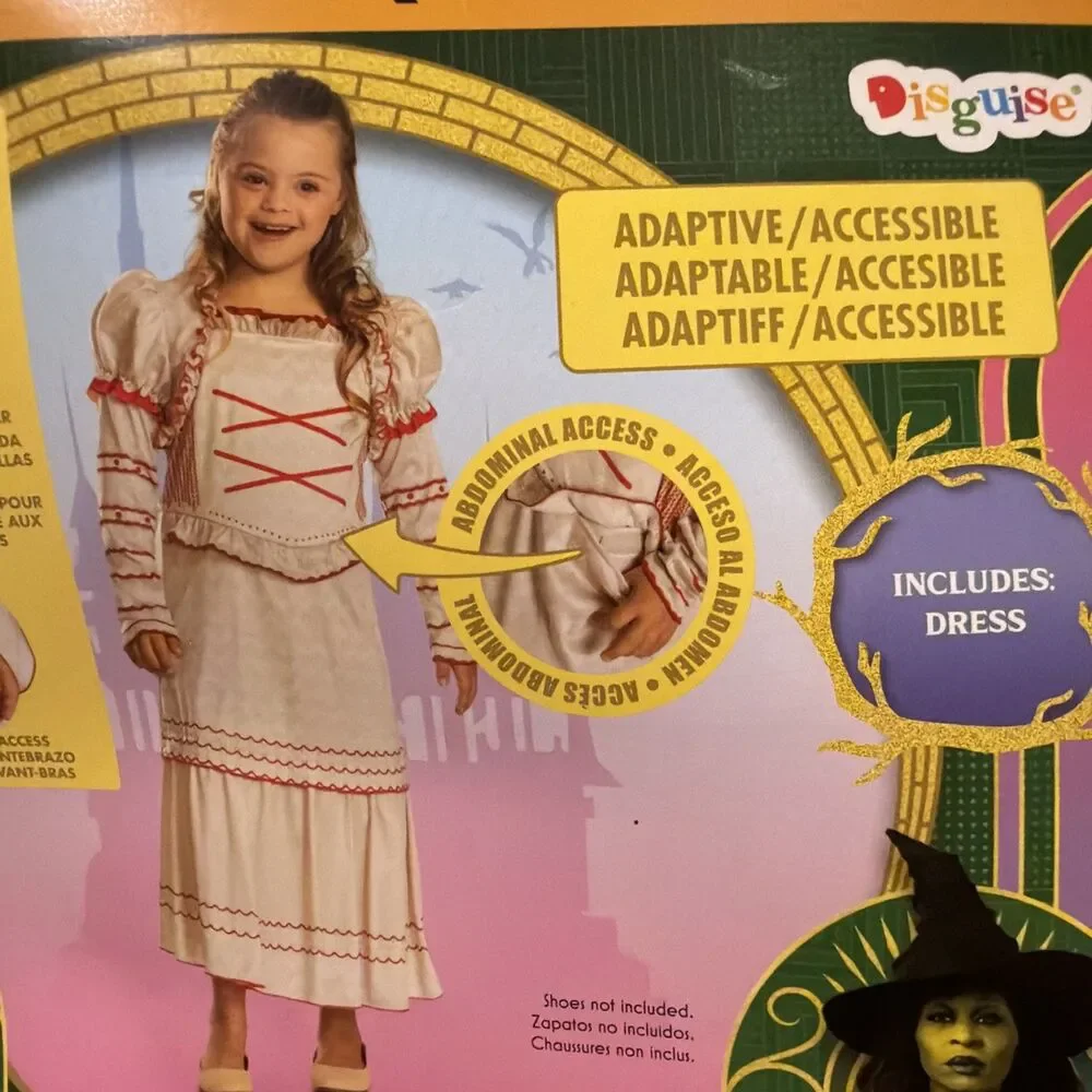 Wicked Nessa Rose Adaptive Costume Dress for Children, Girls Large (10/12) NEW